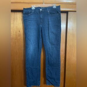 Denizen from Levi’s Dark Blue Straight Leg Jeans high rise 14M